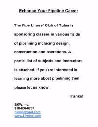 Overview of Tulsa Pipeline Club College