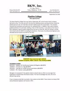 Preston Eastin Pipeline College Class by BKW