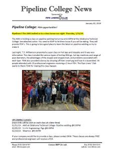 Pipeline College Class at T.D. Willliamson