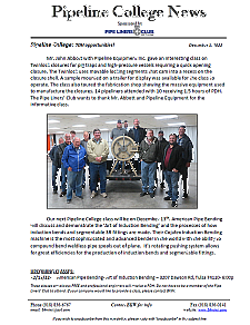 Pipeline College Class_ Pipeline Equip