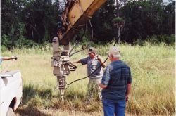 Soil Sample taken in Alabama for auger anchor installation
